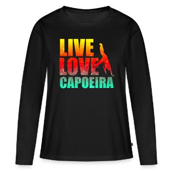 Capoeira - T-shirt manches longues Premium bio Femme - noir - Devant - Julia (174cm)