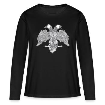 Albanian Albanian Albanian Eagle Double Eagle - Women's Premium Organic Long Sleeve Shirt - black - Front - Julia (174cm)