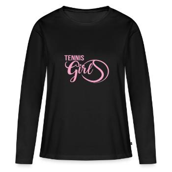 Tennis Girls Tennis Ball for Tennis Player - Women's Premium Organic Long Sleeve Shirt - black - Front - Julia (174cm)