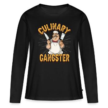 Cuisine Restaurant Gastronomie Bonnet de cuisine - T-shirt manches longues Premium bio Femme - noir - Devant - Julia (174cm)