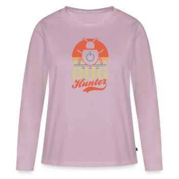 Chasseur de bogues de programmation informatique - T-shirt manches longues Premium bio Femme - rose poudré - Devant - Julia (174cm)