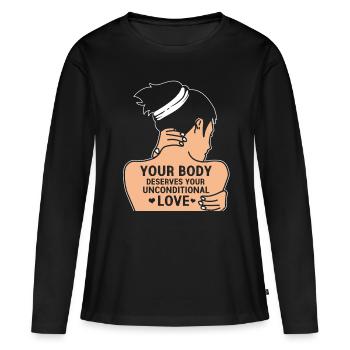 Depression Deppressiv Psyche Therapie Bipolar - Frauen Premium Bio Langarmshirt - Schwarz - Vorne - Julia (174cm)