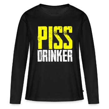 Piss Drinker 4 - T-shirt manches longues Premium bio Femme - noir - Devant - Julia (174cm)