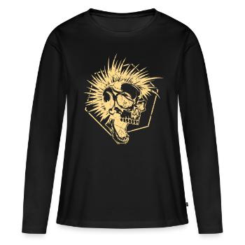 Punk Punks - T-shirt manches longues Premium bio Femme - noir - Devant - Julia (174cm)