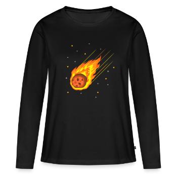 Météorite Astéroïdes Comètes averses de météorites - T-shirt manches longues Premium bio Femme - noir - Devant - Julia (174cm)