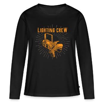LIGHTING CREW overhead lighting technician - Women's Premium Organic Long Sleeve Shirt - black - Front - Julia (174cm)