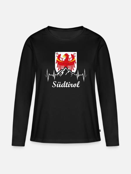 Südtirol - Frauen Premium Bio Langarmshirt - Schwarz