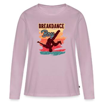 Breakdance Jeunes Enfants - T-shirt manches longues Premium bio Femme - rose poudré - Devant - Julia (174cm)