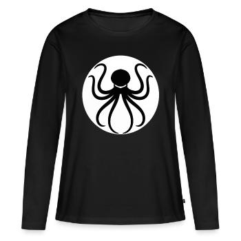 Kraken Summer Strand Surf surf surf - T-shirt manches longues Premium bio Femme - noir - Devant - Julia (174cm)