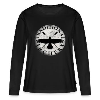 Archer Arc-en-ciel- cadeau de tir à l’arc - T-shirt manches longues Premium bio Femme - noir - Devant - Julia (174cm)
