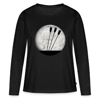 Bogenschießen Bogenschütze Archery Geschenk Pfeile - Frauen Premium Bio Langarmshirt - Schwarz - Vorne - Julia (174cm)
