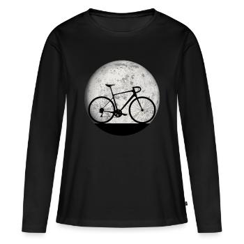 Vélo de course, Hommes, Cyclisme, Cyclisme, Cadeau - T-shirt manches longues Premium bio Femme - noir - Devant - Julia (174cm)