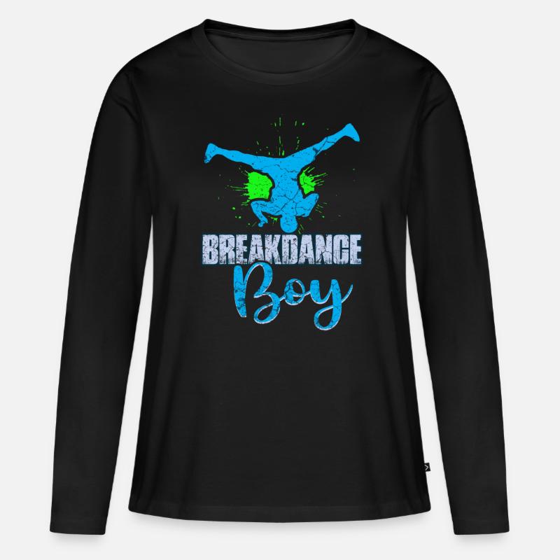Breakdance Boy Breakdancing Kids - Maglia a maniche lunghe ecologica premium da donna - nero