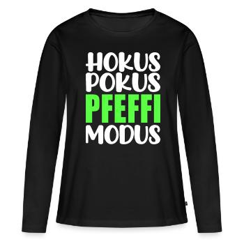 Junggesellenabschied Pfeffi Saufen Suff Vatertag - Frauen Premium Bio Langarmshirt - Schwarz - Vorne - Julia (174cm)