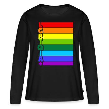 LGBTQIA Plus - Frauen Premium Bio Langarmshirt - Schwarz - Vorne - Julia (174cm)