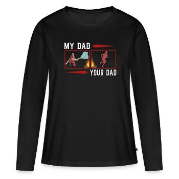 Pompiers Secours Secours Incendie Profession - T-shirt manches longues Premium bio Femme - noir - Devant - Julia (174cm)