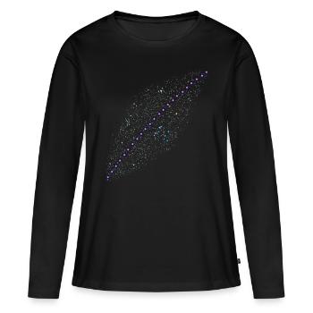 starlink Space Internet - T-shirt manches longues Premium bio Femme - noir - Devant - Julia (174cm)