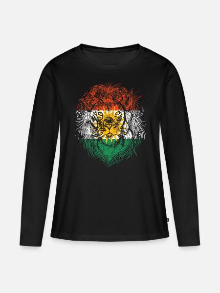 Kurdistan Löwe Kurde Kurden Kurdisch Geschenk - Premium økologisk langærmet T-shirt til kvinder - sort