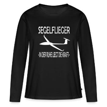 Planeurs et planeurs - T-shirt manches longues Premium bio Femme - noir - Devant - Julia (174cm)