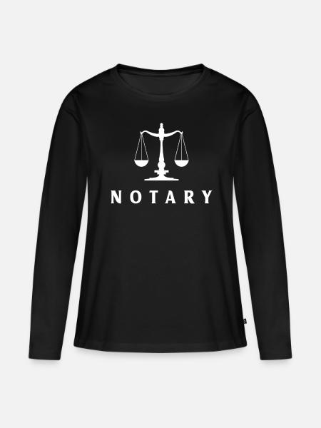 Notar - Frauen Premium Bio Langarmshirt - Schwarz