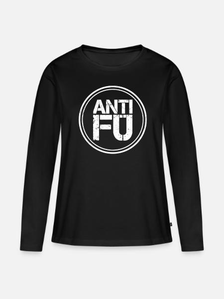 Nürnberg Anti FÜ Ultras - Frauen Premium Bio Langarmshirt - Schwarz