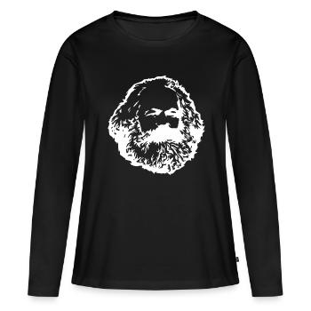 Karl Marx Face au communisme Philosophe du marxisme - T-shirt manches longues Premium bio Femme - noir - Devant - Julia (174cm)