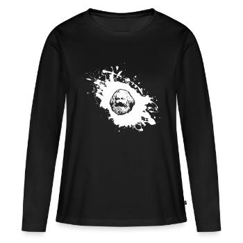 Karl Marx Splash Communisme Marxisme Philosophe - T-shirt manches longues Premium bio Femme - noir - Devant - Julia (174cm)