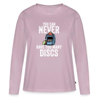Disc Golf Lustiger Discgolf Spruch Discgolfer - Frauen Premium Bio Langarmshirt - Altrosa - Vorne - Julia (174cm)