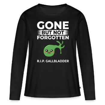 Gallenblase Gallenblasenentfernung Operation - Frauen Premium Bio Langarmshirt - Schwarz - Vorne - Julia (174cm)