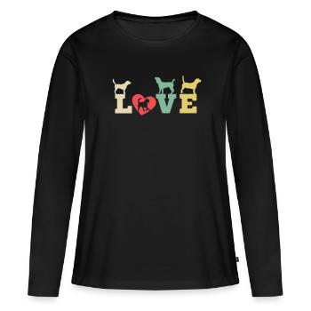 Beagle Beagle Chien Beagle Chiot Beagle Propriétaire - T-shirt manches longues Premium bio Femme - noir - Devant - Julia (174cm)