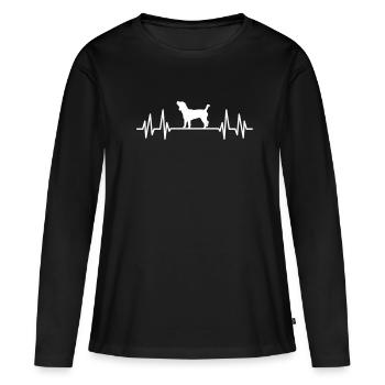 Beagle Beagle Chien Beagle Chiot Beagle Propriétaire - T-shirt manches longues Premium bio Femme - noir - Devant - Julia (174cm)