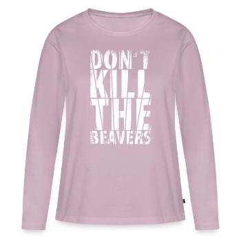 Biber - Frauen Premium Bio Langarmshirt - Altrosa - Vorne - Julia (174cm)
