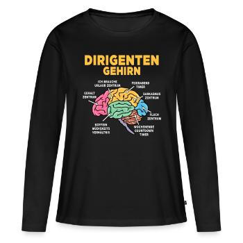 Dirigenten - Frauen Premium Bio Langarmshirt - Schwarz - Vorne - Julia (174cm)