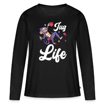 Grimpeurs Grimpeurs - T-shirt manches longues Premium bio Femme - noir - Devant - Julia (174cm)