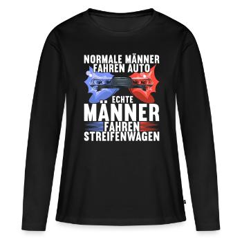 Polizei Polizist - Frauen Premium Bio Langarmshirt - Schwarz - Vorne - Julia (174cm)