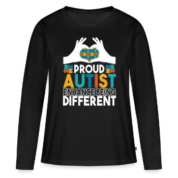 Autistic Autism Autistic - Women's Premium Organic Long Sleeve Shirt - black - Front - Julia (174cm)