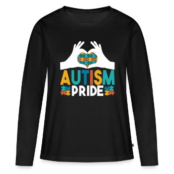 Autistic Autism Autistic - Women's Premium Organic Long Sleeve Shirt - black - Front - Julia (174cm)