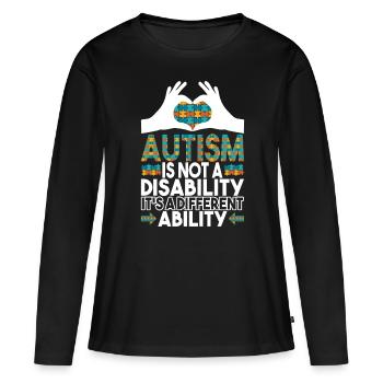 Autistic Autism Autistic - Women's Premium Organic Long Sleeve Shirt - black - Front - Julia (174cm)