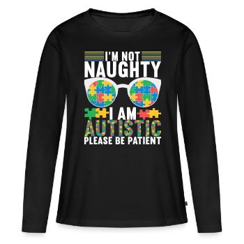 Autistic Autism Autistic - Women's Premium Organic Long Sleeve Shirt - black - Front - Julia (174cm)