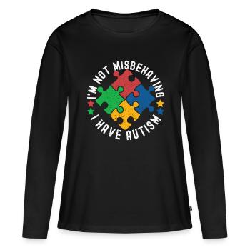 Autistic Autism Autistic - Women's Premium Organic Long Sleeve Shirt - black - Front - Julia (174cm)