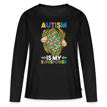 Autistic Autism Autistic - Women's Premium Organic Long Sleeve Shirt - black - Front - Julia (174cm)
