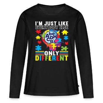 Autistic Autism Autistic - Women's Premium Organic Long Sleeve Shirt - black - Front - Julia (174cm)