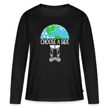 Naturschutz Klima Naturschützer Meer - Frauen Premium Bio Langarmshirt - Schwarz - Vorne - Julia (174cm)