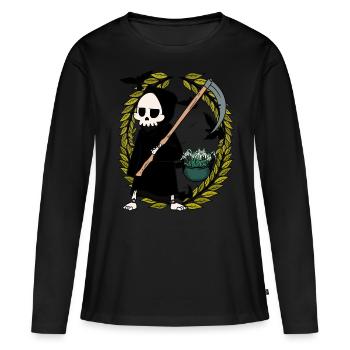 Soldiers Helmet World Peace Snowdrops Death - Women's Premium Organic Long Sleeve Shirt - black - Front - Julia (174cm)