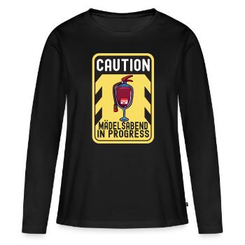 Mädelsabend Saufen Alkohol Wein - Frauen Premium Bio Langarmshirt - Schwarz - Vorne - Julia (174cm)
