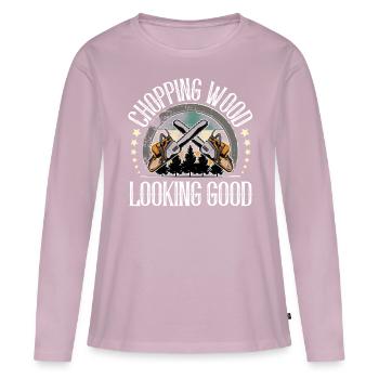 Lumberjack - Women's Premium Organic Long Sleeve Shirt - dusky pink - Front - Julia (174cm)