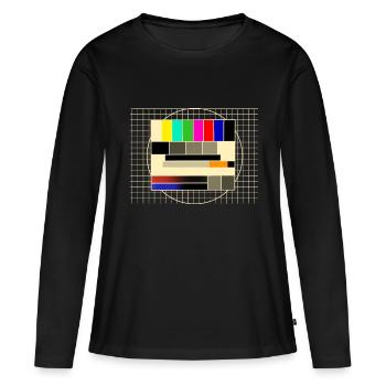 Test image transmission pause - Women's Premium Organic Long Sleeve Shirt - black - Front - Julia (174cm)