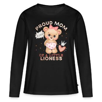 Mommy Mom, Mom Mom, Lion Mom Baby Girl Saying - Women's Premium Organic Long Sleeve Shirt - black - Front - Julia (174cm)