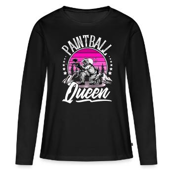 Paintball - Women's Premium Organic Long Sleeve Shirt - black - Front - Julia (174cm)