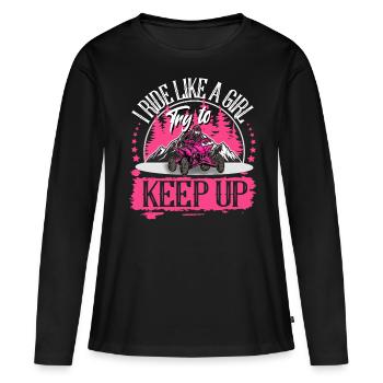 Quad ATV Offroad Quad Rider - Women's Premium Organic Long Sleeve Shirt - black - Front - Julia (174cm)